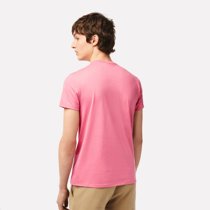Lacoste Crew Neck Pima Cotton Jersey T-Shirt 646T54 Pink 2R3 Men