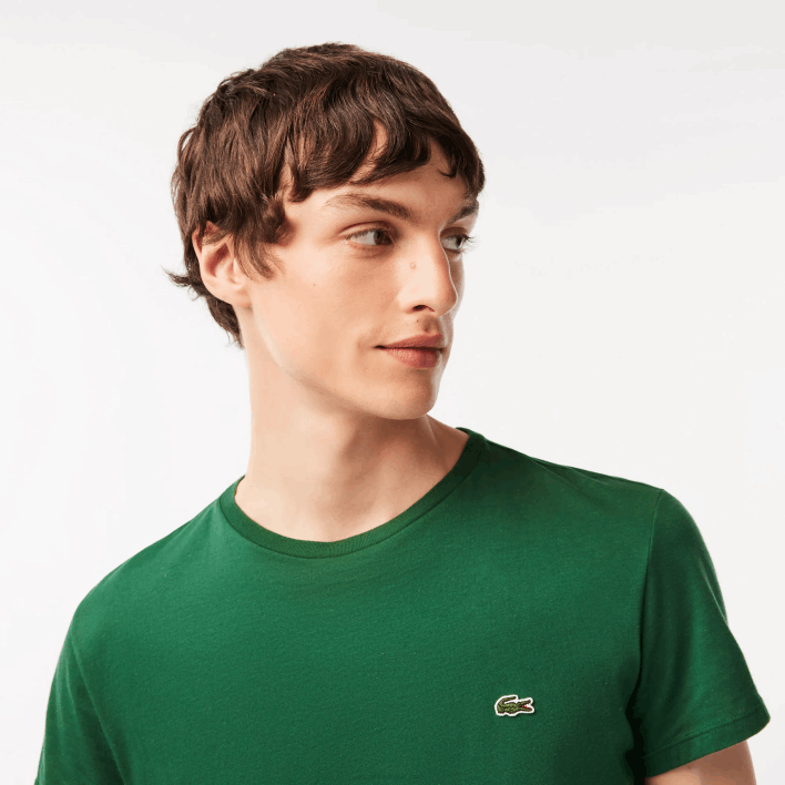Lacoste Crew Neck Pima Cotton Jersey T-Shirt 646T618 Green 132 Men