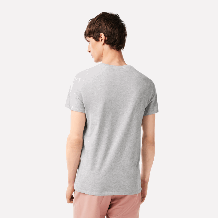 Lacoste Crew Neck Pima Cotton Jersey T-Shirt 646T619 Grey Chine CCA Men