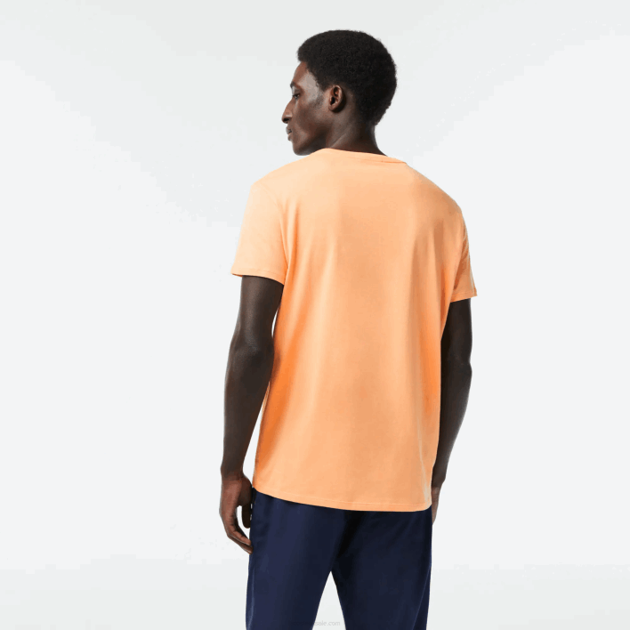 Lacoste Crew Neck Pima Cotton Jersey T-Shirt 646T62 Light Orange HEB Men