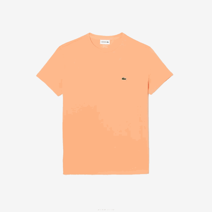 Lacoste Crew Neck Pima Cotton Jersey T-Shirt 646T62 Light Orange HEB Men