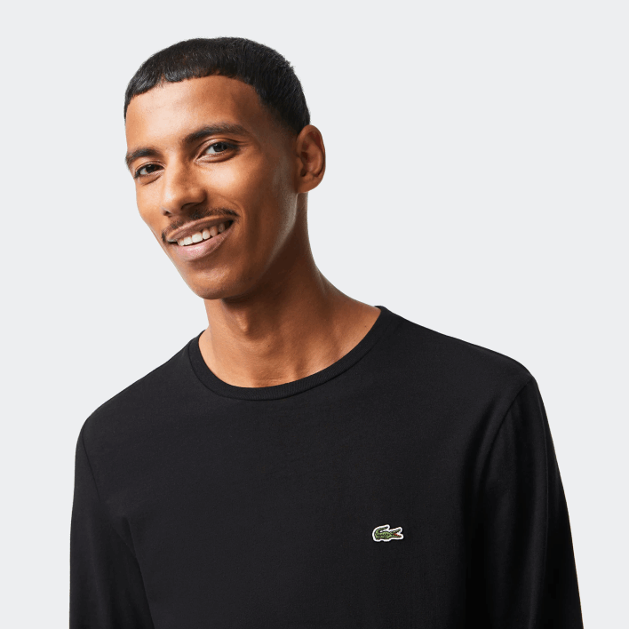 Lacoste Crew Neck Pima Cotton Jersey T-Shirt 646T690 Black 031 Men