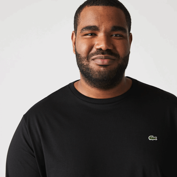 Lacoste Crew Neck Pima Cotton Jersey T-Shirt 646T690 Black 031 Men