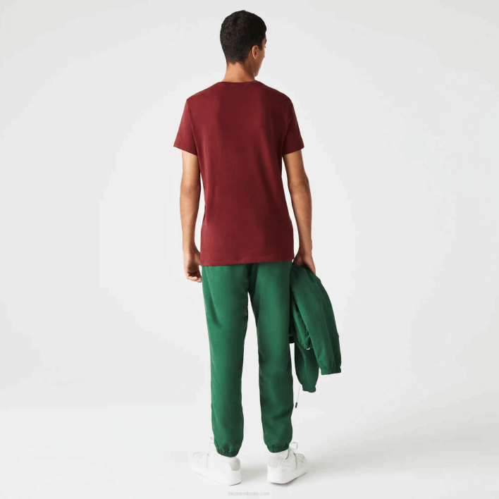 Lacoste Crew Neck Pima Cotton Jersey T-Shirt 646T818 Bordeaux ZS1 Men