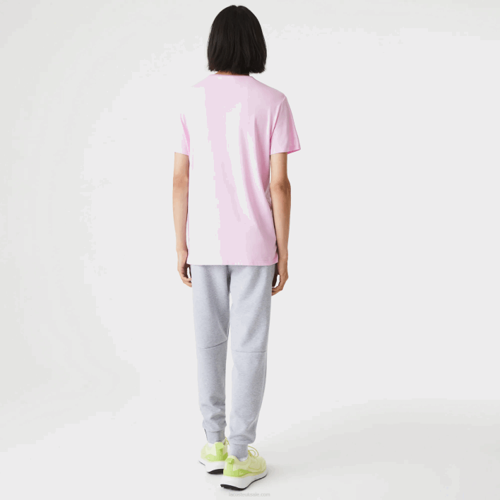 Lacoste Crew Neck Pima Cotton Jersey T-Shirt 646T824 Pink Z4H Men