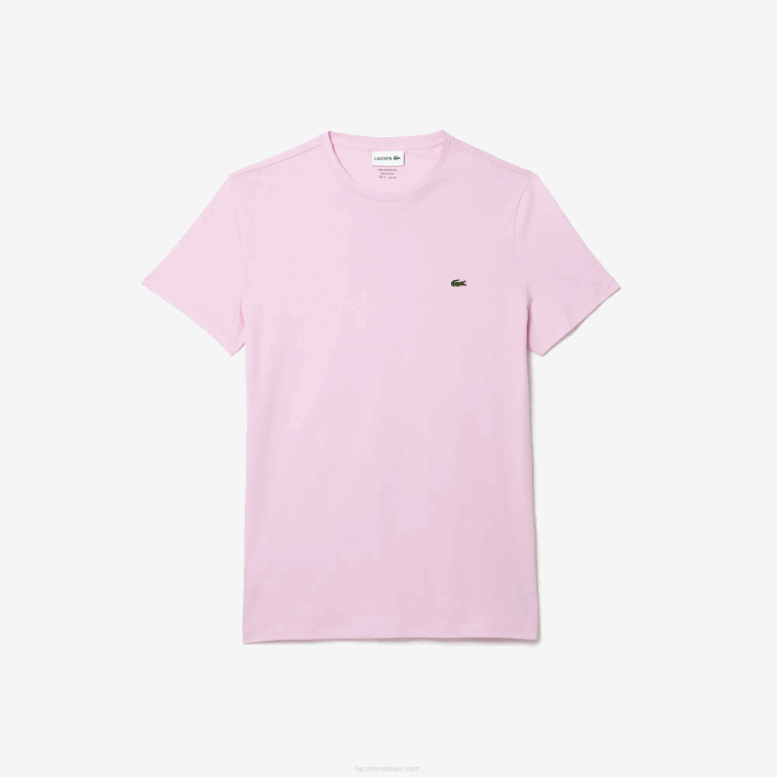 Lacoste Crew Neck Pima Cotton Jersey T-Shirt 646T824 Pink Z4H Men
