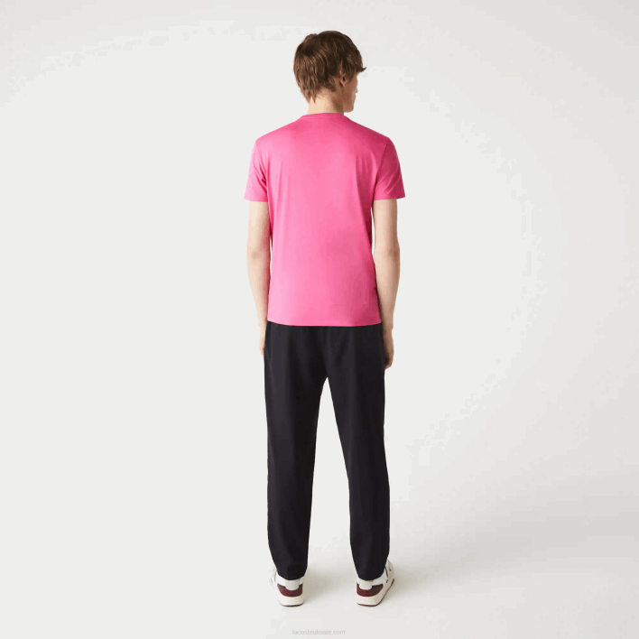 Lacoste Crew Neck Pima Cotton Jersey T-Shirt 646T874 Pink PQS Men