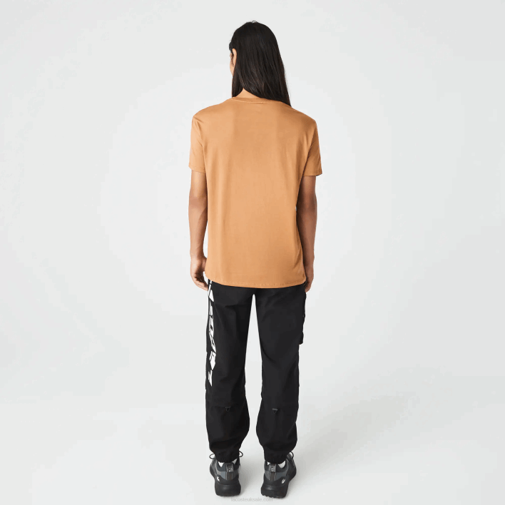 Lacoste Crew Neck Pima Cotton Jersey T-Shirt 646T902 Brown Z0W Men