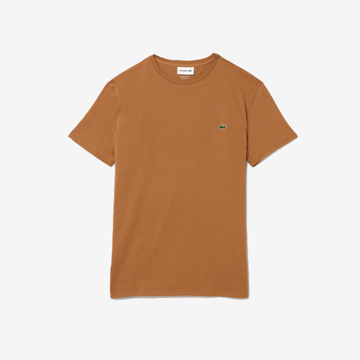 Lacoste Crew Neck Pima Cotton Jersey T-Shirt 646T902 Brown Z0W Men