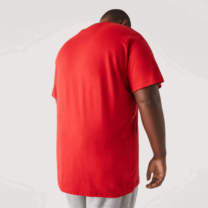 Lacoste Crew Neck XL Cotton Jersey T-Shirt 646T756 Red 240 Men