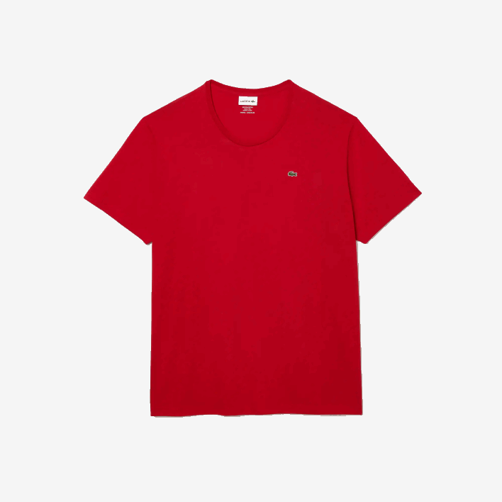 Lacoste Crew Neck XL Cotton Jersey T-Shirt 646T756 Red 240 Men