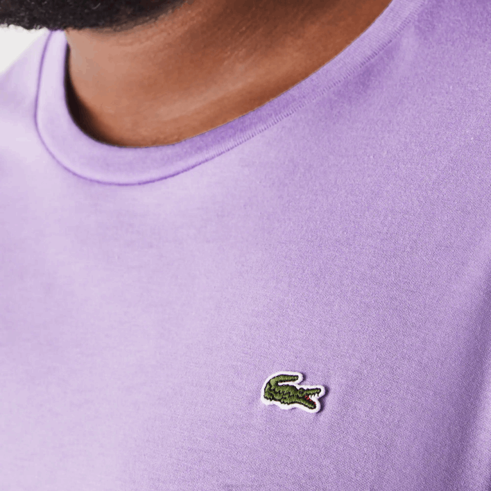 Lacoste Crew Neck XL Cotton Jersey T-Shirt 646T829 Purple GFU Men