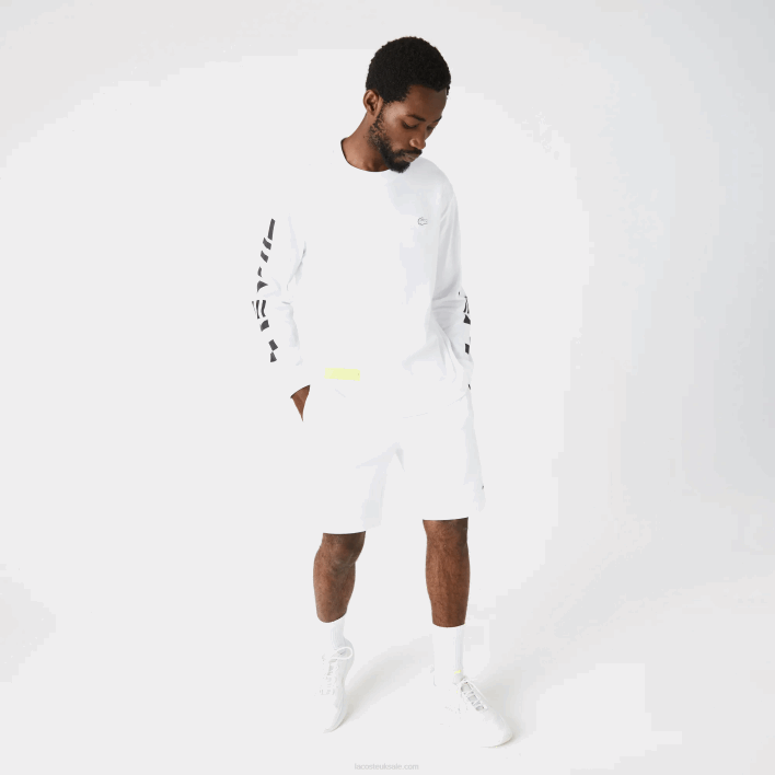 Lacoste Loose Fit Print T-Shirt 646T796 White 001 Men