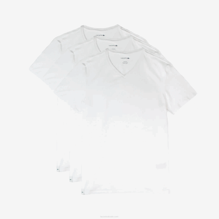 Lacoste Lounge T-Shirt 3-Pack 646T1579 White 001 Men