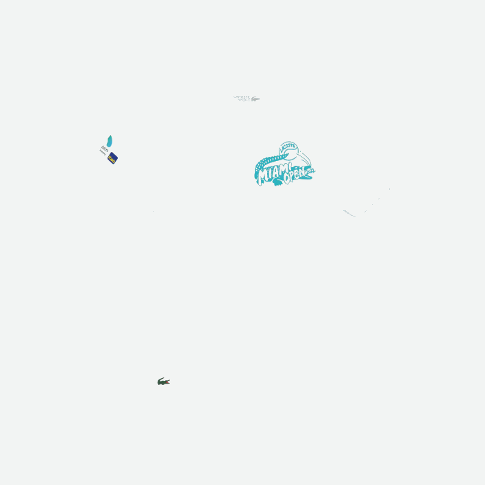 Lacoste Miami Open Graphic T-shirt 646T933 White 001 Men