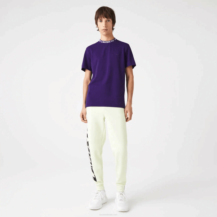 Lacoste Regular Fit Branded Collar T-Shirt 646T210 Purple PFN Men