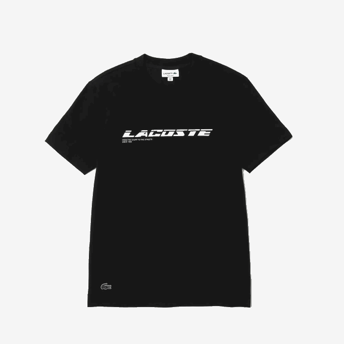 Lacoste Regular Fit Branded Pique T-Shirt 646T560 Black 031 Men