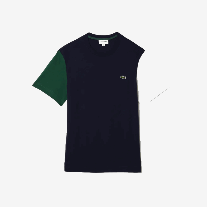 Lacoste Regular Fit Colorblock Cotton Jersey T-Shirt 646T814 Navy Blue Green White YUN Men