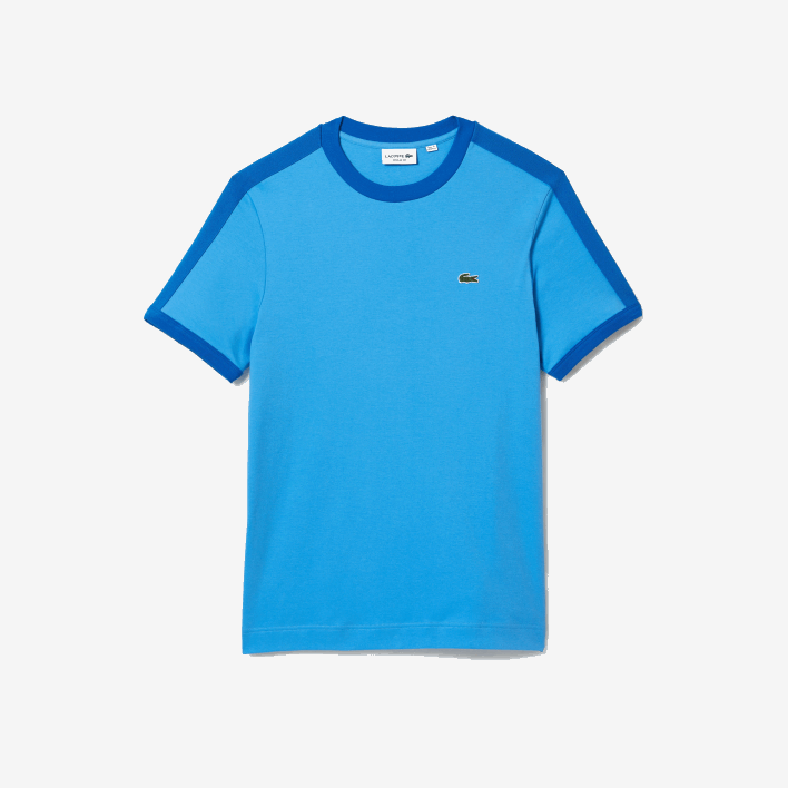 Lacoste Regular Fit Contrast Collar T-Shirt 646T856 Blue 4XA Men