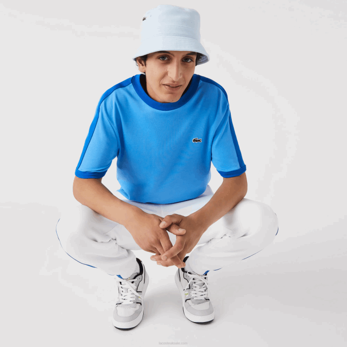 Lacoste Regular Fit Contrast Collar T-Shirt 646T856 Blue 4XA Men