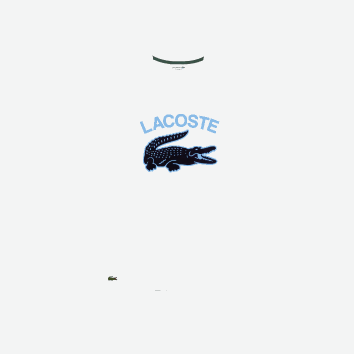 Lacoste Regular Fit XL Crocodile Print T-Shirt 646T570 White 001 Men