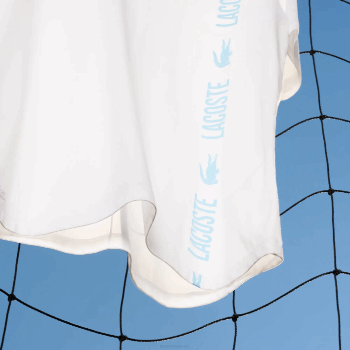 Lacoste Relaxed Fit Branded Crocodile T-Shirt 646T1627 White 001 Men