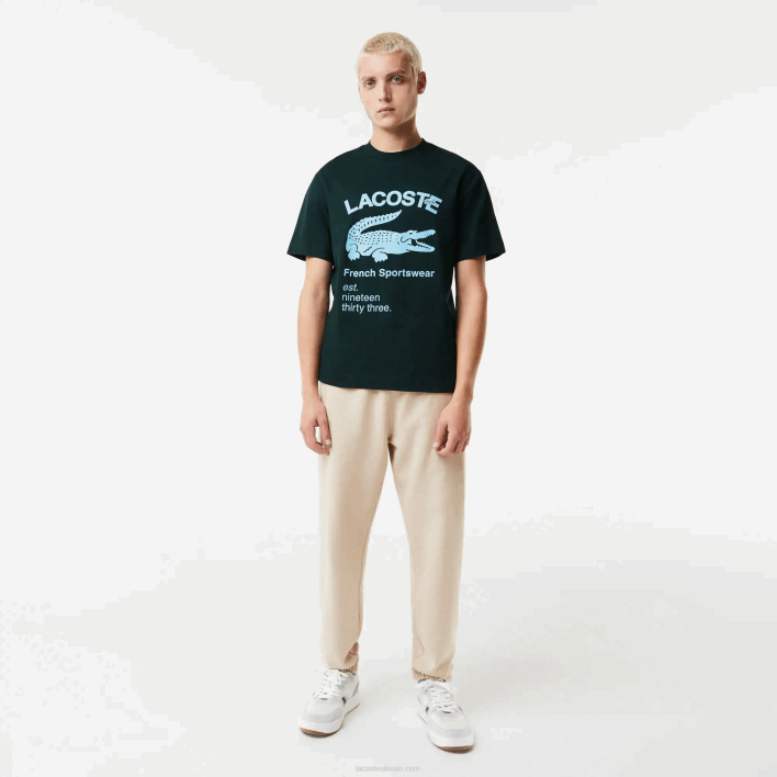 Lacoste Relaxed Fit Crocodile T-Shirt 646T699 Green YZP Men