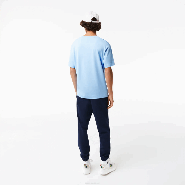 Lacoste Relaxed Fit Oversized Crocodile T-Shirt 646T609 Blue HBP Men