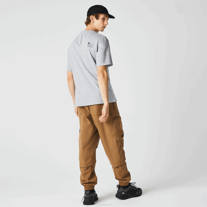 Lacoste Relaxed Fit Print T-Shirt 646T660 Grey Chine CCA Men