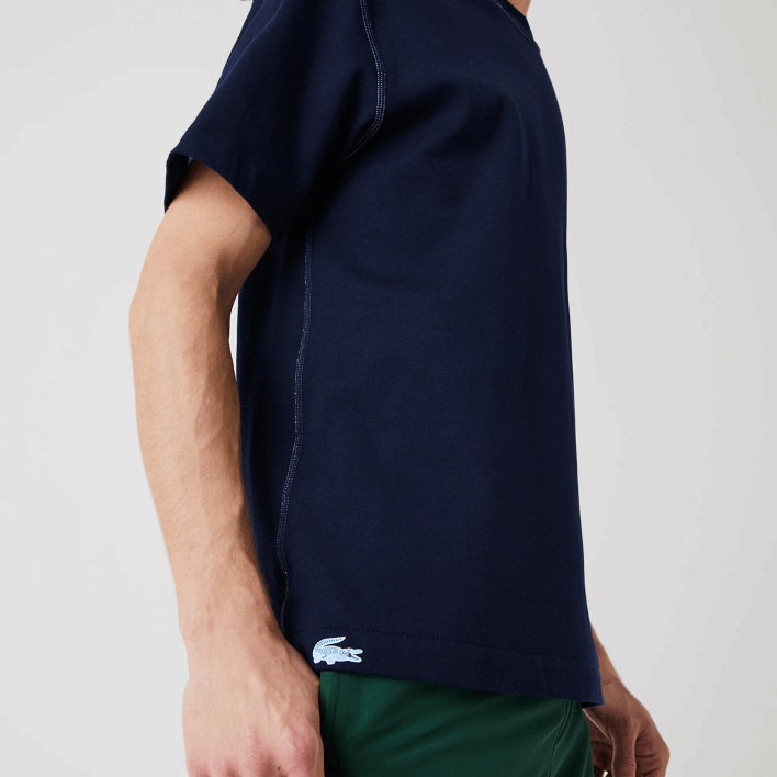 Lacoste Reversible Cotton Blend Pique T-shirt 646T918 Navy Blue GE5 Men