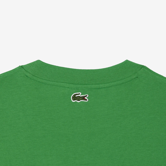 Lacoste Round Neck Loose Fit Crocodile Print T-Shirt 646T256 Green L94 Men