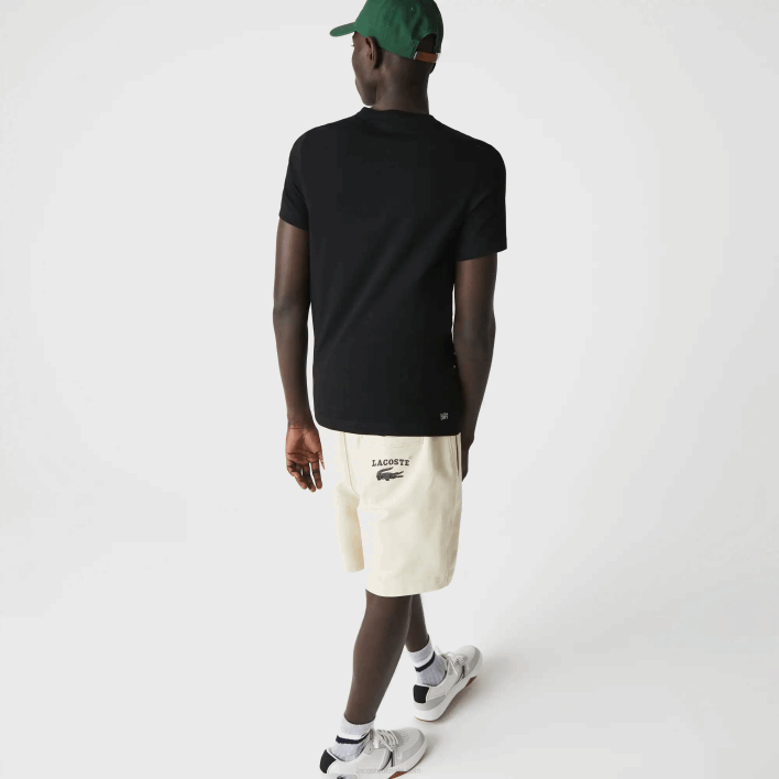 Lacoste SPORT 3D Print Crocodile Breathable Jersey T-Shirt 646T161 Black White 258 Men