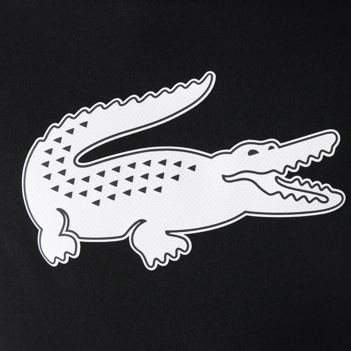 Lacoste SPORT 3D Print Crocodile Breathable Jersey T-Shirt 646T161 Black White 258 Men