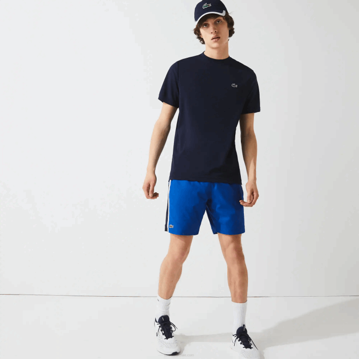 Lacoste SPORT Breathable Pique T-Shirt 646T670 Navy Blue 166 Men