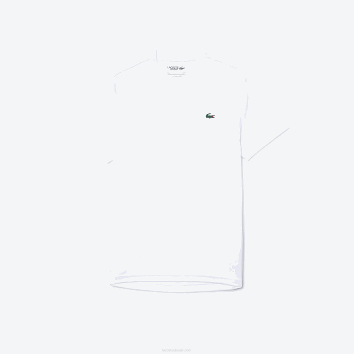 Lacoste SPORT Breathable Pique T-Shirt 646T671 White 001 Men