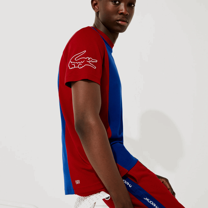 Lacoste SPORT Breathable Resistant Bicolor T-shirt 646T901 Blue Red White VPA Men