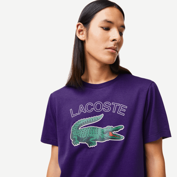 Lacoste SPORT Crocodile Print Jersey T-Shirt 646T839 Purple PFN Men