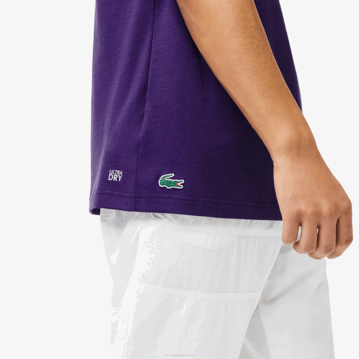 Lacoste SPORT Crocodile Print Jersey T-Shirt 646T839 Purple PFN Men