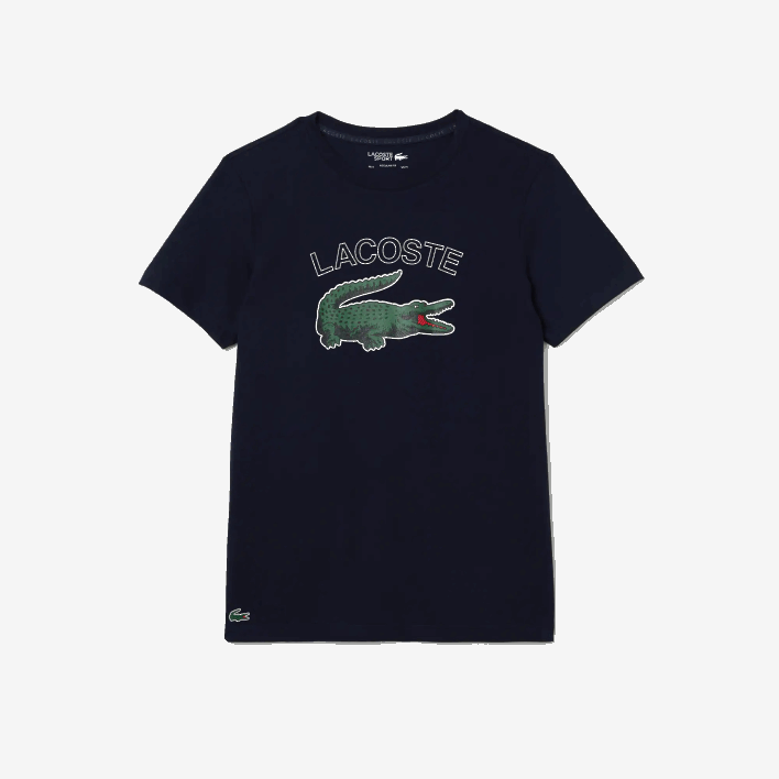 Lacoste SPORT Crocodile Print Jersey T-Shirt 646T840 Navy Blue 166 Men