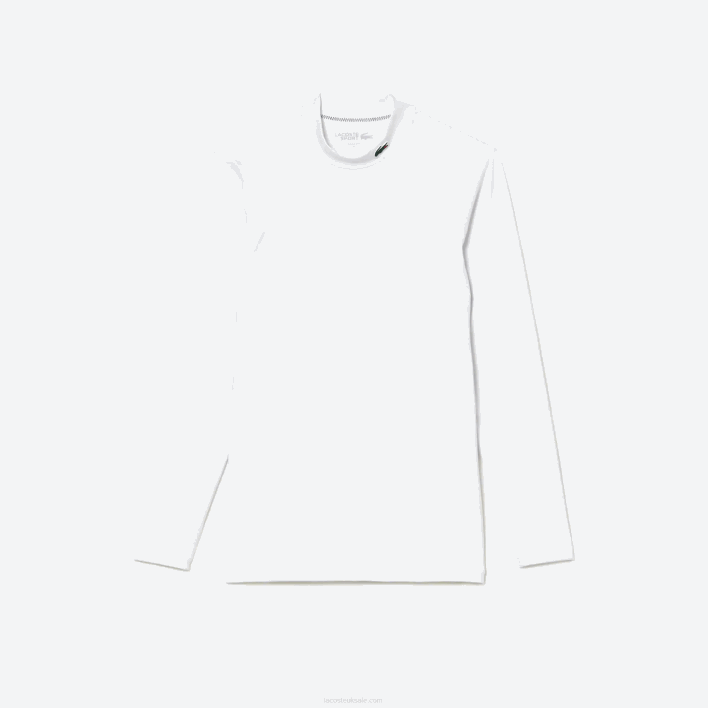 Lacoste SPORT Long Sleeve Tight Fit T-Shirt 646T245 White 001 Men