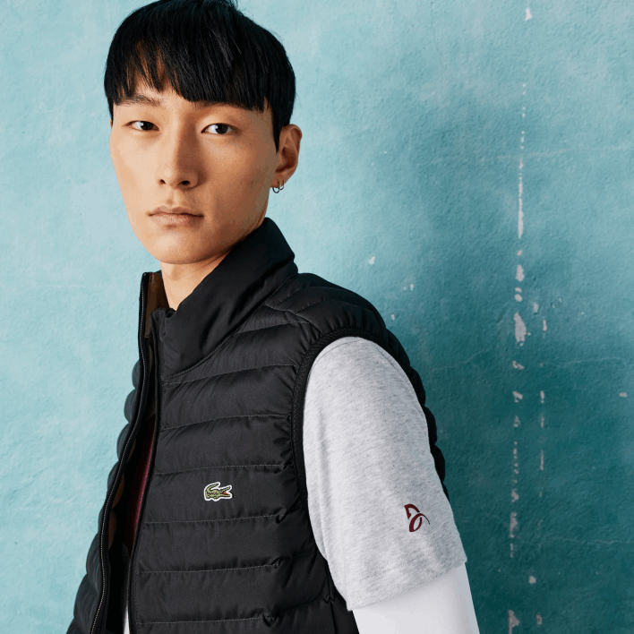 Lacoste SPORT Novak Djokovic Croco Organic Cotton T-shirt 646T871 Grey Chine CCA Men