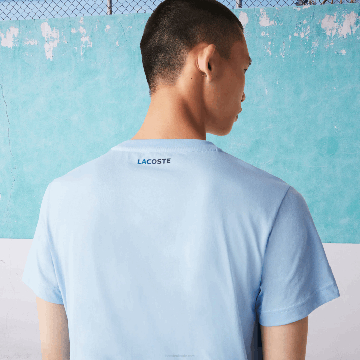 Lacoste SPORT Novak Djokovic Croco Organic Cotton T-shirt 646T872 Blue HBP Men