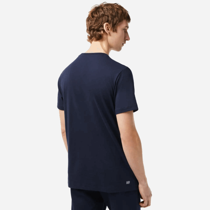 Lacoste SPORT Regular Fit Organic Cotton T-Shirt 646T142 Navy Blue 166 Men