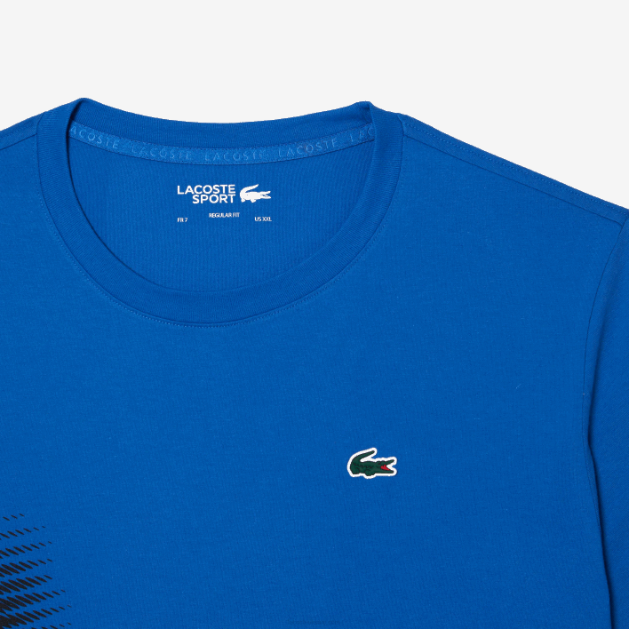 Lacoste SPORT Regular Fit T-Shirt with Contrast Branding 646T93 Blue KXB Men