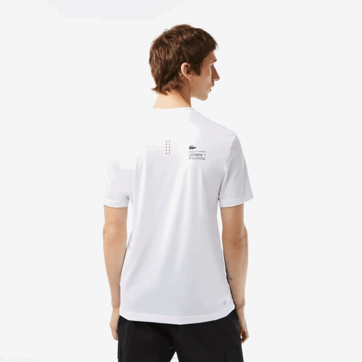 Lacoste SPORT Slim Fit Stretch Jersey T-Shirt 646T119 White 001 Men