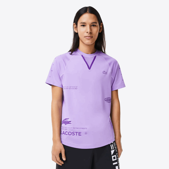 Lacoste SPORT Stretch Jersey T-Shirt 646T827 Purple 6MD Men