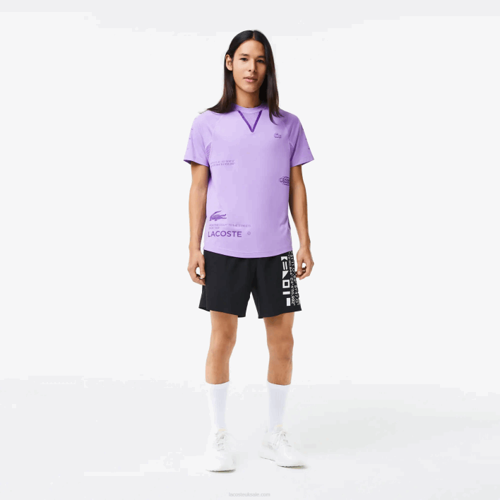 Lacoste SPORT Stretch Jersey T-Shirt 646T827 Purple 6MD Men