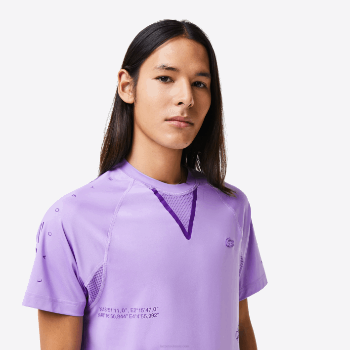 Lacoste SPORT Stretch Jersey T-Shirt 646T827 Purple 6MD Men