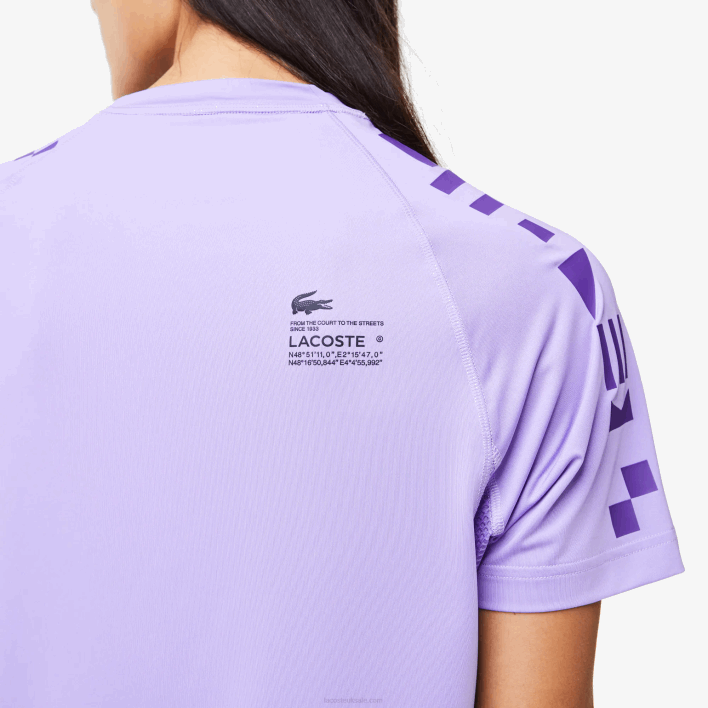 Lacoste SPORT Stretch Jersey T-Shirt 646T827 Purple 6MD Men