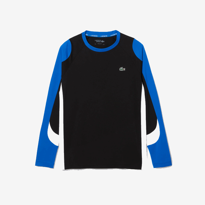 Lacoste SPORT Tennis T-Shirt 646T753 Black Blue White ZFZ Men